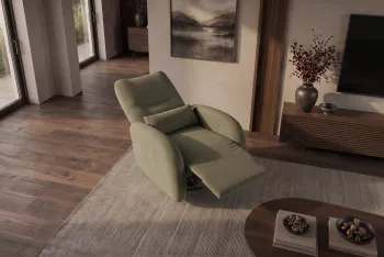 draaibare electrische fauteuil groen