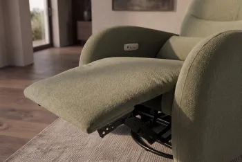 draaibare electrische fauteuil groen
