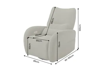 draaibare electrische fauteuil groen