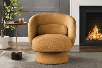 Draaibare fauteuil geel