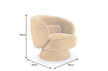 Draaibare fauteuil geel