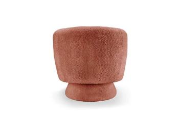 Draaibare fauteuil bouclé roestbruin