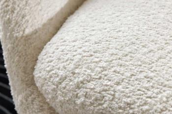draaibare fauteuil wit bouclé