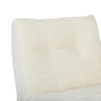 Draaibare fauteuil off white stof