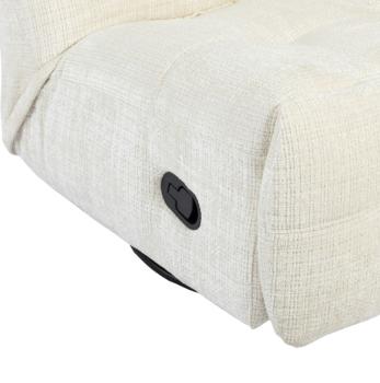 Draaibare fauteuil off white stof
