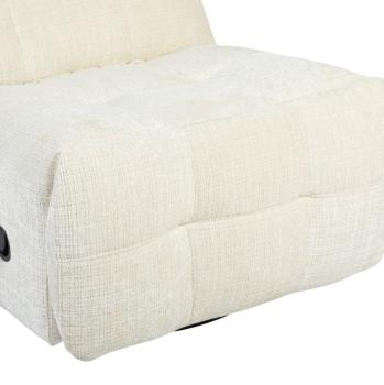 Draaibare fauteuil off white stof