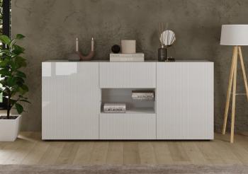 Dressoir hoogglans wit 2 deuren 2 laden