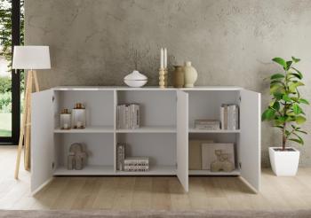 Dressoir kast hoogglans wit 181 cm