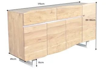 Boomstam dressoir acacia 170 cm