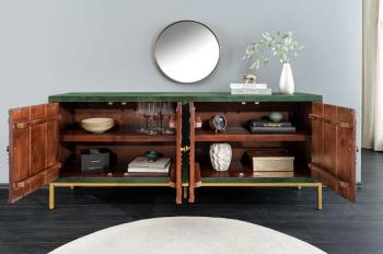 Dressoir antiekgroen mangohout 175 cm