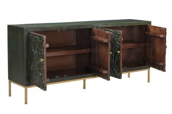 Dressoir antiekgroen mangohout 175 cm