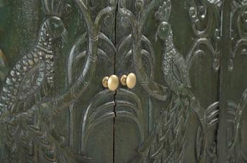 Dressoir antiekgroen mangohout 175 cm