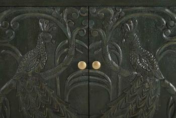 Dressoir antiekgroen mangohout 175 cm