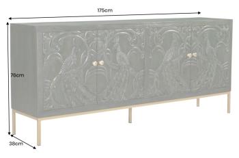 Dressoir antiekgroen mangohout 175 cm