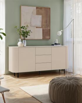 Dressoir cashmere beige 2drs en 3 laden 180 cm