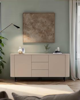Dressoir cashmere beige 2drs en 3 laden 180 cm