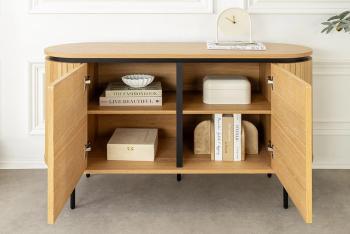 Ovaal dressoir eiken 120 cm