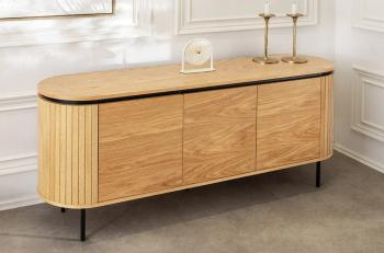 Ovaal dressoir naturel eiken 160 cm
