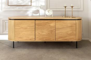 Ovaal dressoir naturel eiken 160 cm