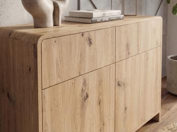 dressoir eiken kleur met laden en deuren 88 cm