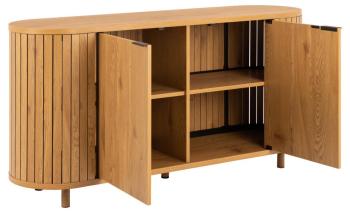 Dressoir eiken kleur met lamellen 160 cm