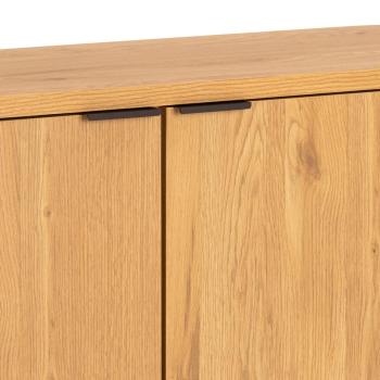 Dressoir eiken kleur met lamellen 160 cm