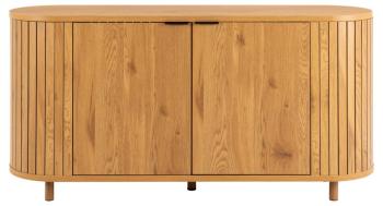 Dressoir eiken kleur met lamellen 160 cm