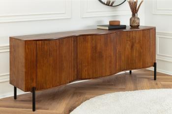 Retro dressoir mangohout warm bruin 177cm