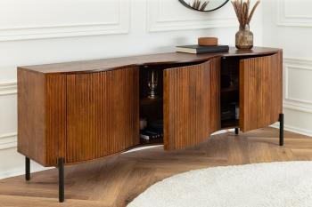 Retro dressoir mangohout warm bruin 177cm