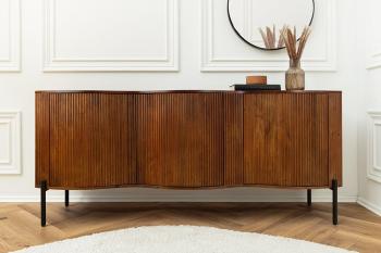 Retro dressoir mangohout warm bruin 177cm