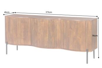 Retro dressoir mangohout warm bruin 177cm