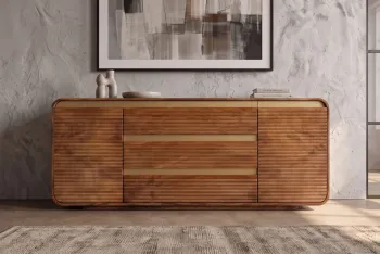 TV-dressoir mangohout donkerbruin 177 cm
