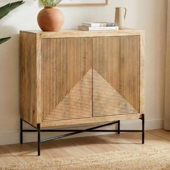 dressoir kast mangohout naturel 91 cm