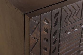 Dressoir mangohout antiek donkerbruin 177 cm