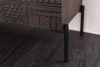 Dressoir mangohout antiek donkerbruin 177 cm