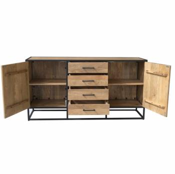 Dressoir mango metaal 165 cm