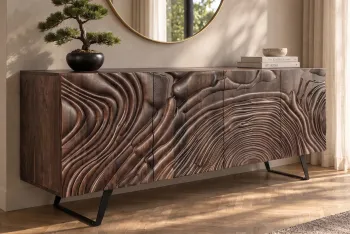 sideboard mangohout donkerbruin 177 cm