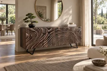 sideboard mangohout donkerbruin 177 cm