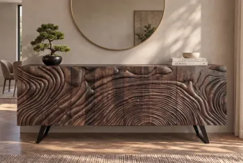 sideboard mangohout donkerbruin 177 cm