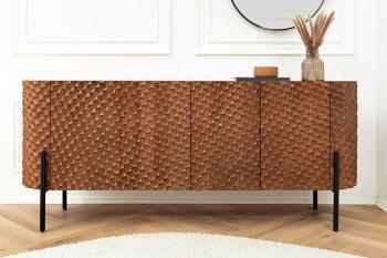 Dressoir bruin mangohout 177cm honingraat