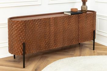 Dressoir bruin mangohout 177cm honingraat