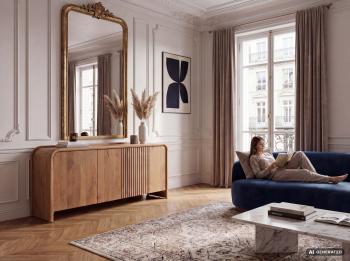 dressoir mangohout warm bruin 160 cm
