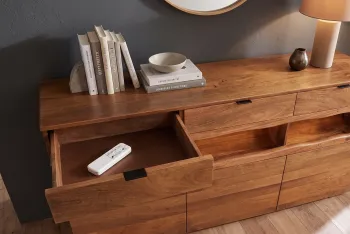 dressoir mangohout met LED verlichting 180 cm