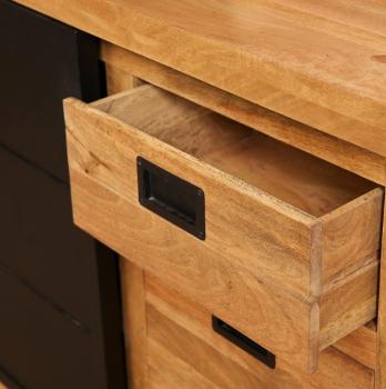 Industrieel dressoir mangohout metaal 160 cm