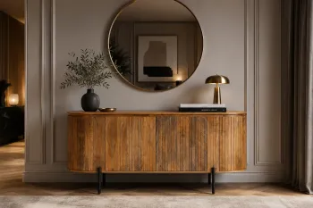 Dressoir mangohout naturel bruin 160 cm