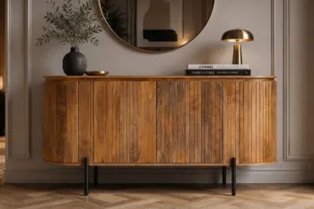 Dressoir mangohout naturel bruin 160 cm