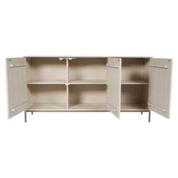Dressoir zandbeige mangohout 165 cm
