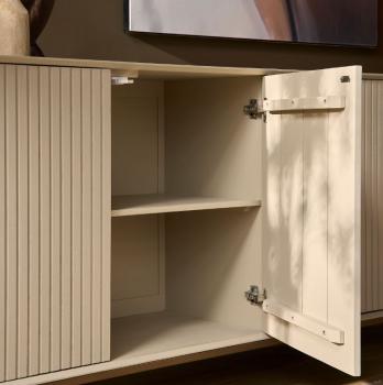 Dressoir zandbeige mangohout 210 cm