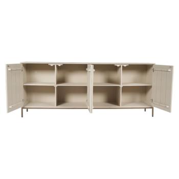 Dressoir zandbeige mangohout 210 cm