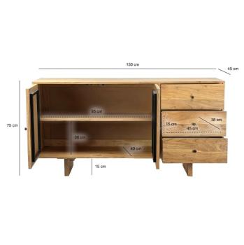 Dressoir acaciahout massief 150 cm